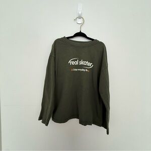 Zara Kids Real Skater Olive Green top size 4-5
